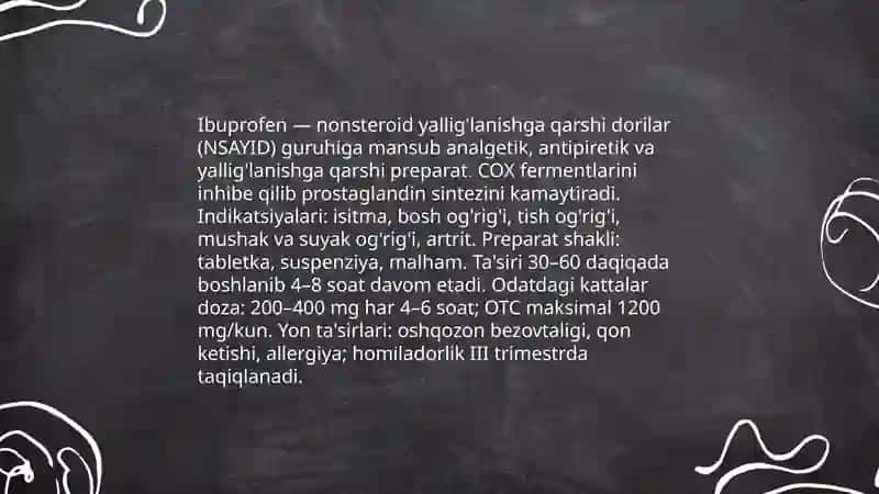 Ibuprofen dori vositasi 3