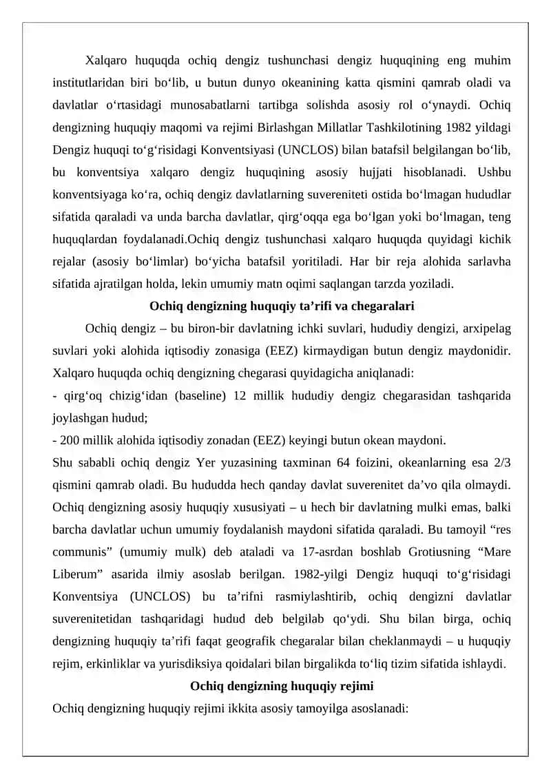 Ochiq dengiz va boshpana huquqi 3