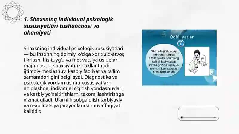 Shaxsning individual psixologik xususiyatlari va Temperament 3