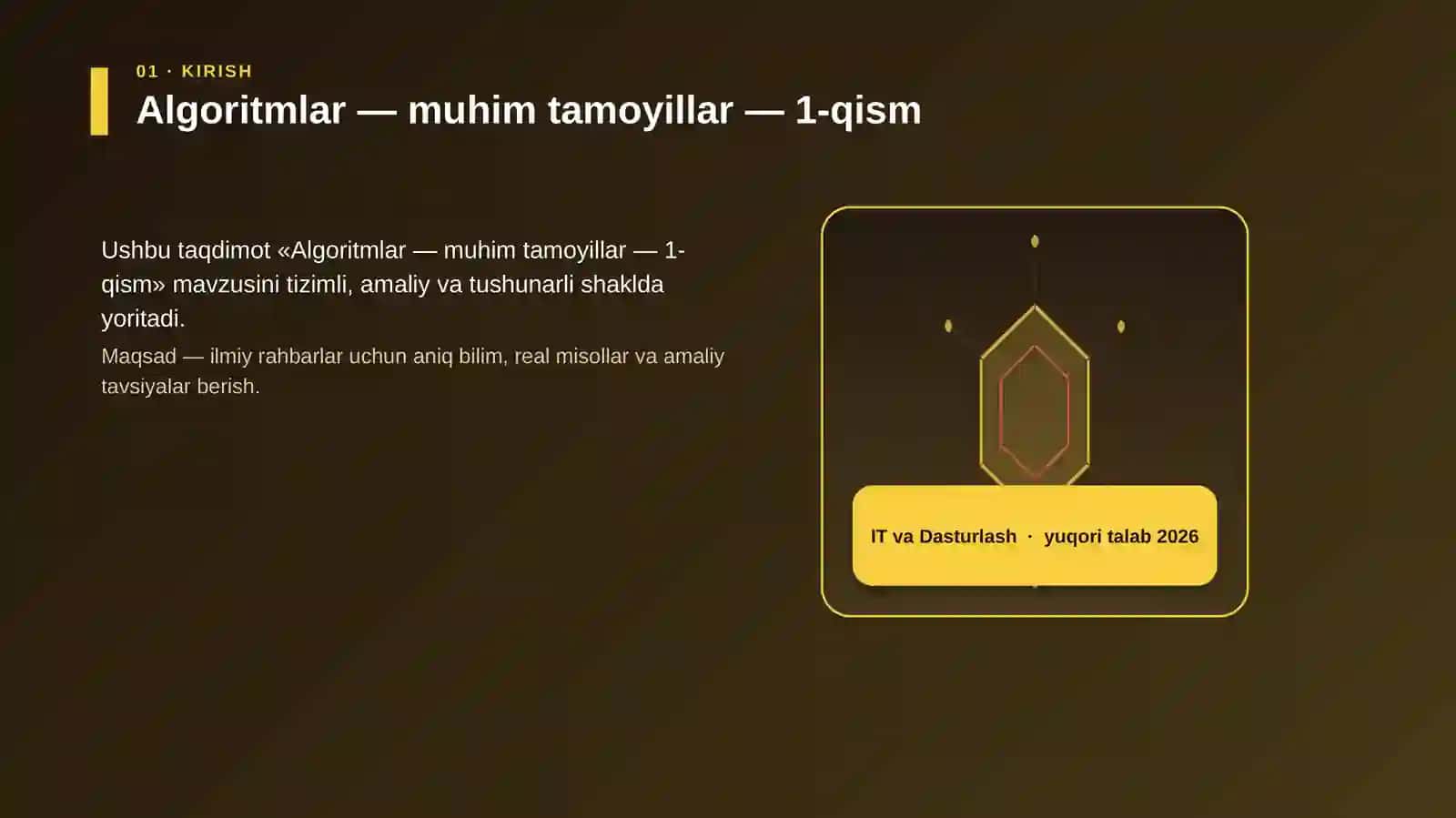 Algoritmlar — muhim tamoyillar — 1-qism 3