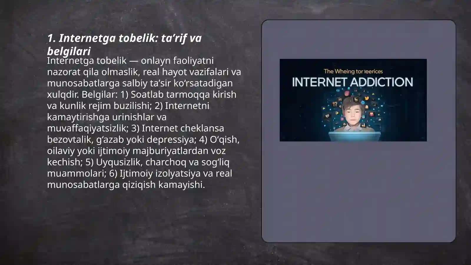 Internetga tobelik muammolari 3