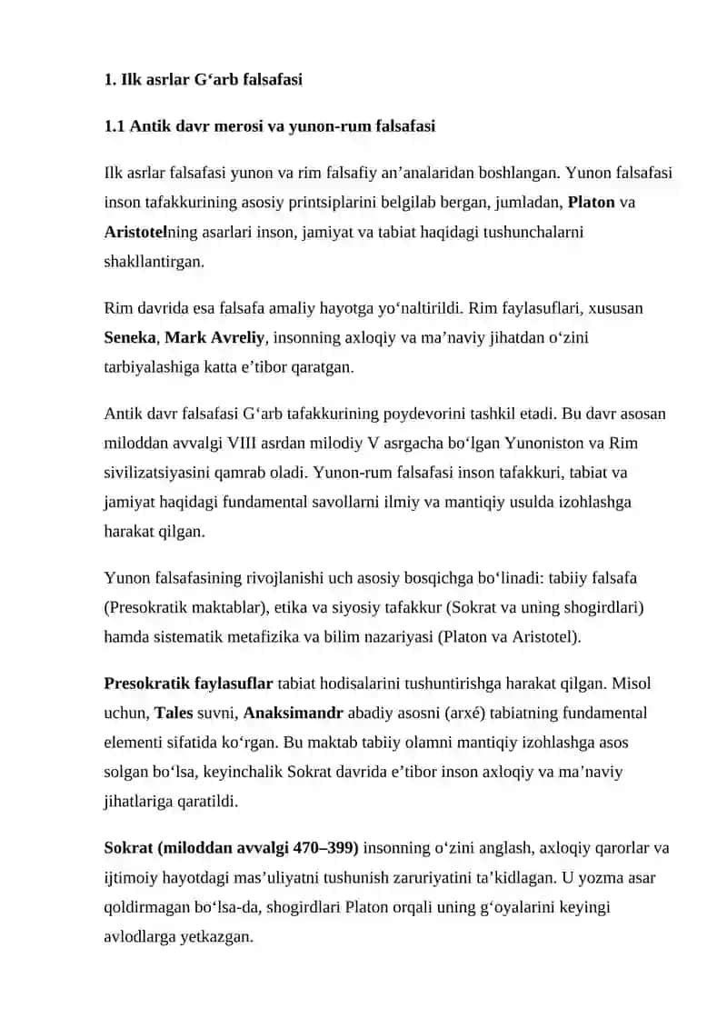 ILK VA O‘RTA ASRLAR G‘ARB FALSAFASI 3