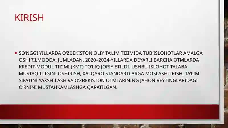 Uzluksiz talim uchun amaliy topshiriq 3