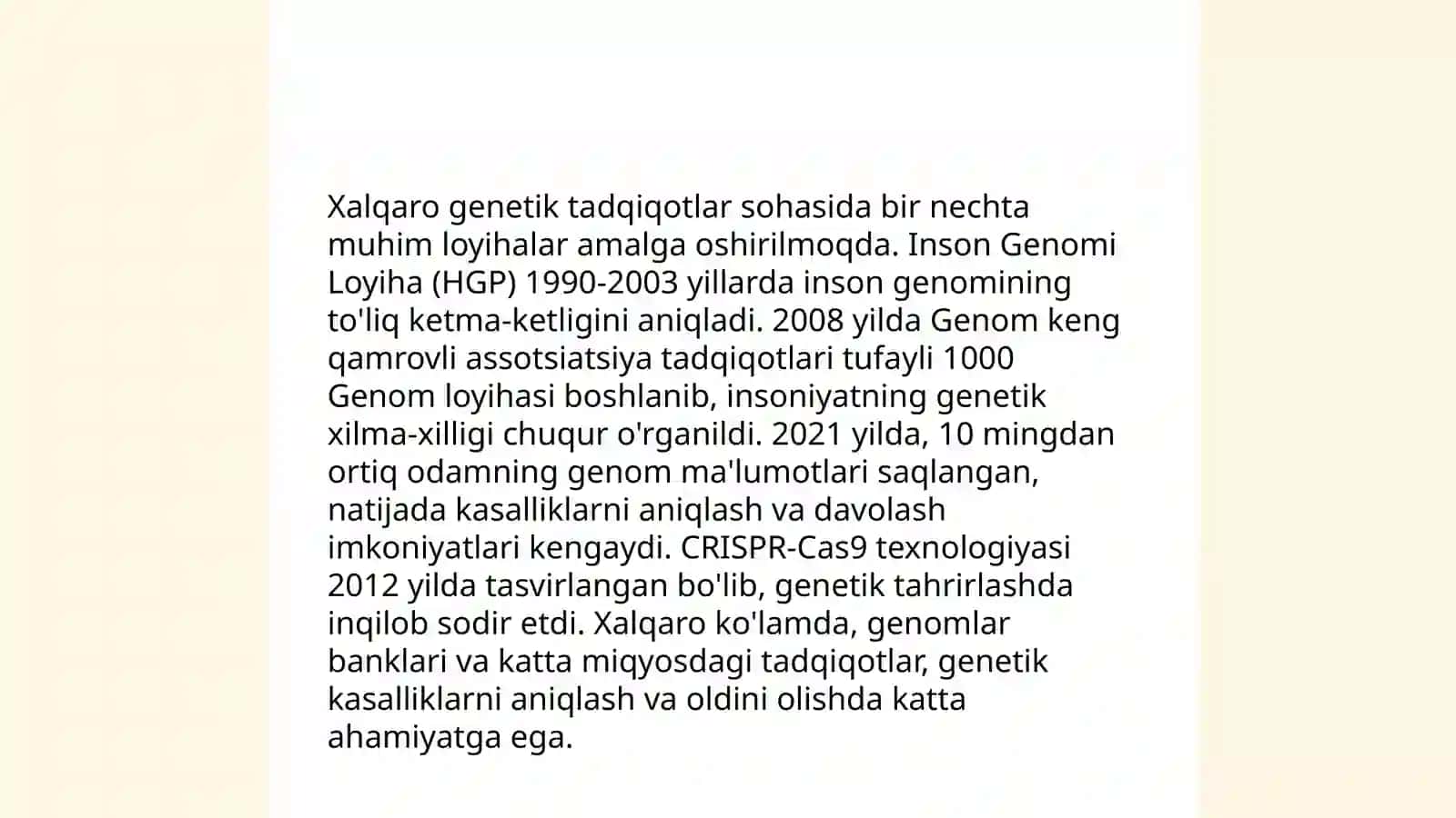 Xalqaro genetik tadqiqotlar 3