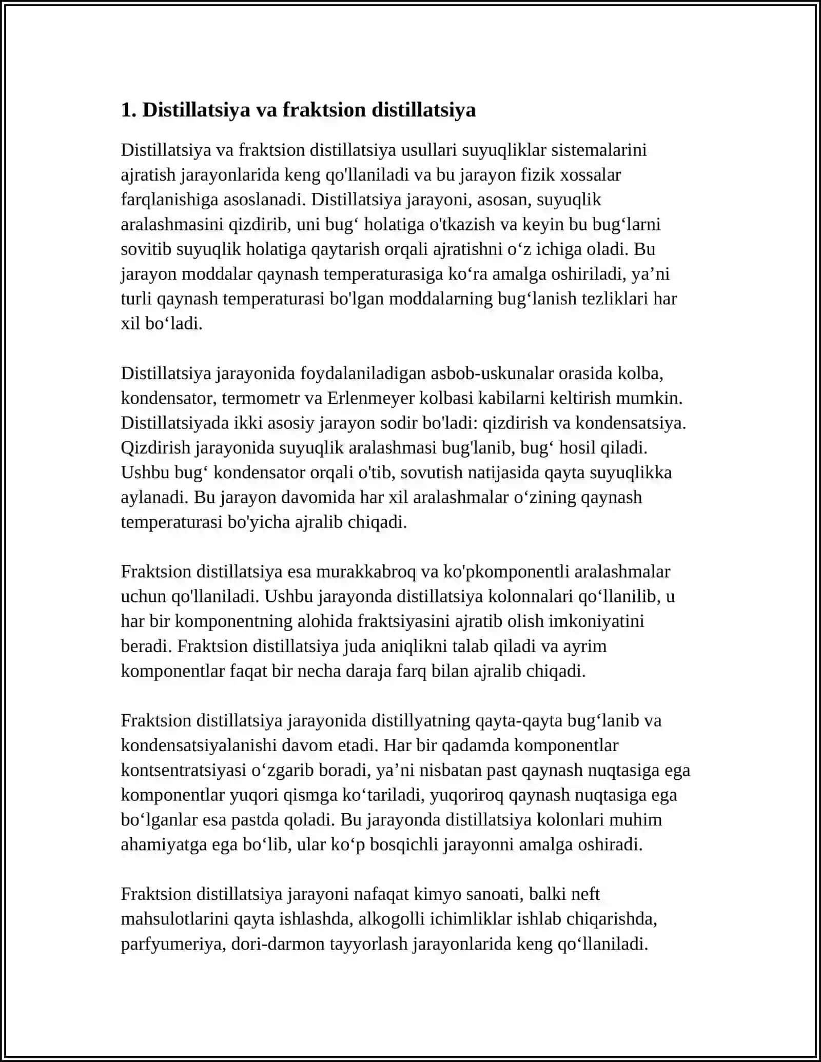 SUYUQLIKLAR SISTEMALARINI AJRATISH 3