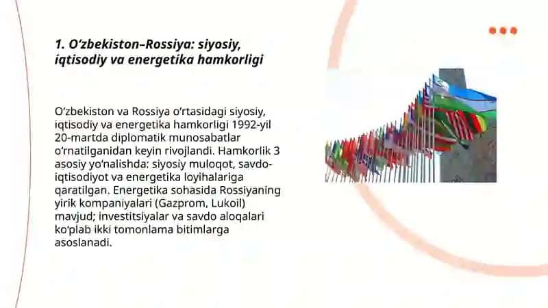 O'zbekistonning xalqaro davlatlar bilan aloqasi 3