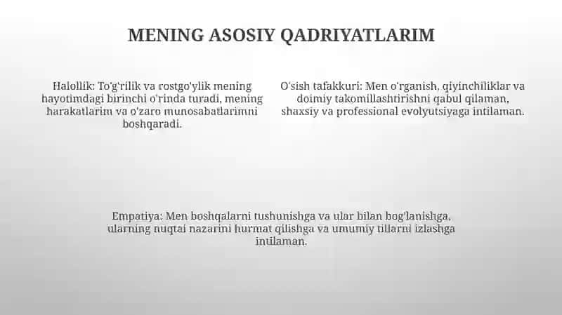 Mening Hayot Falsafam 3