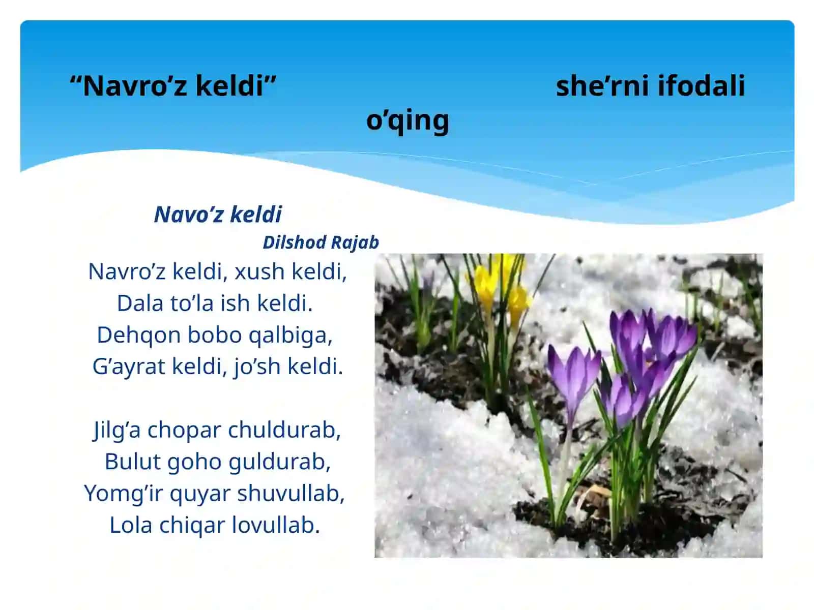 "Navro’z keldi" mavzusida taqdimoti 3