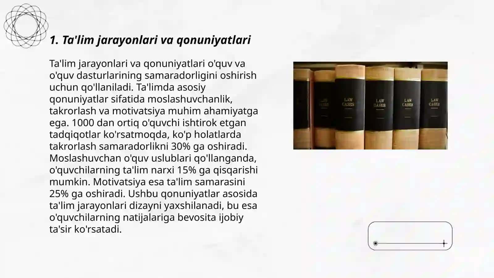 Ta'lim qonuniyatlari 3