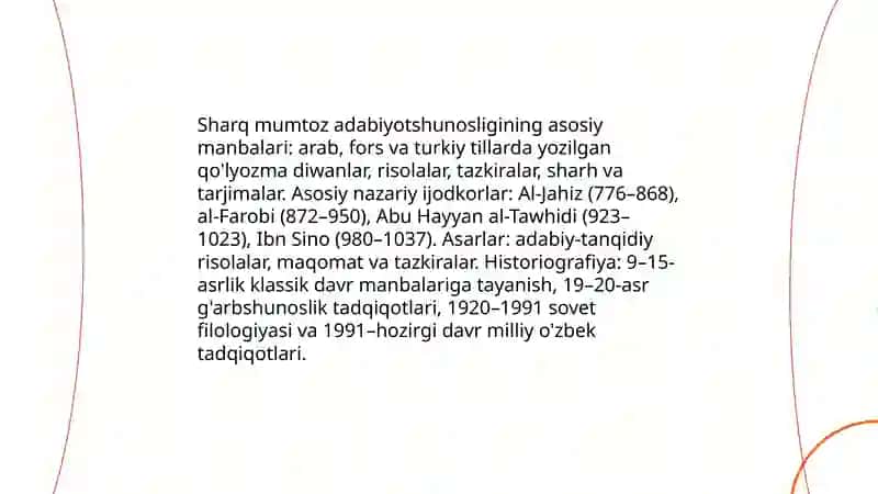 Sharq mumtoz adabiyotshunosligi tarixi 3