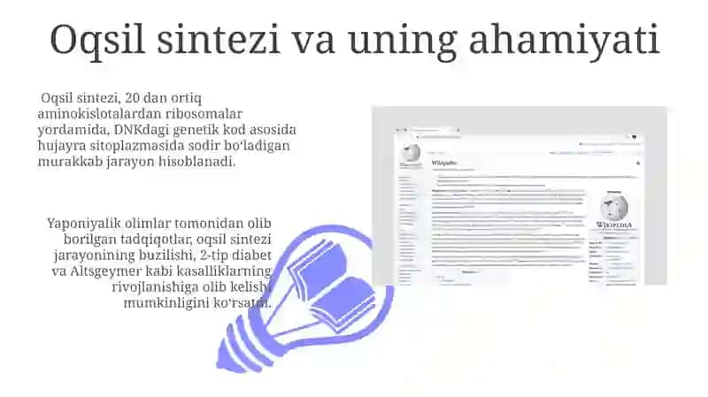 Oqsil Sintezi va Uning Ahamiyati 3
