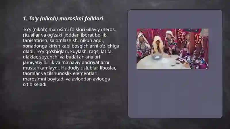 To'y (nikoh) marosimi folklori 3