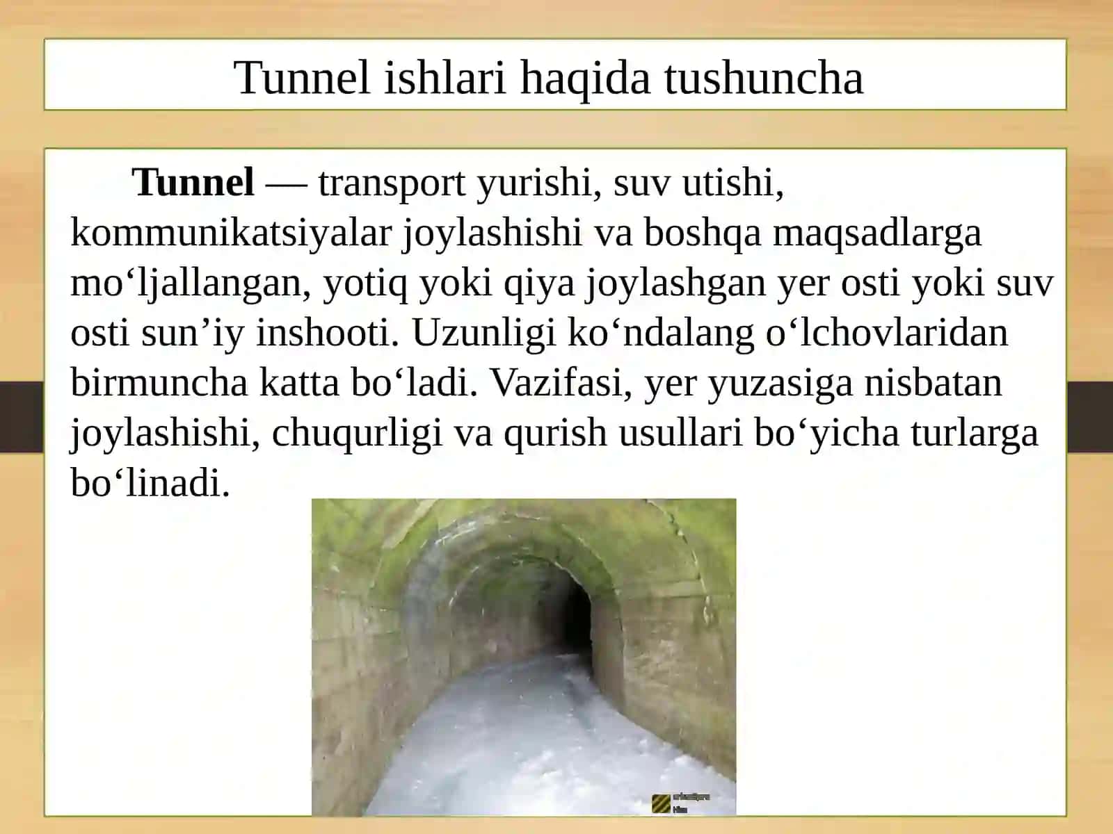 Tunnel ishlari haqida tushuncha 3