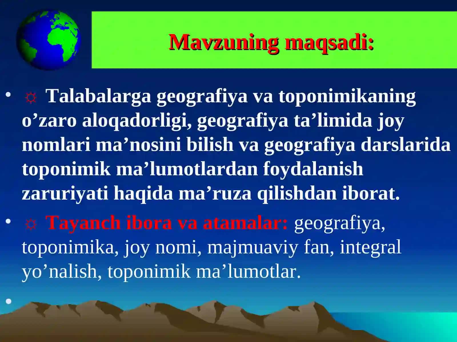 GEOGRAFIYATA’LIMI VA TOPONIMIKA 3