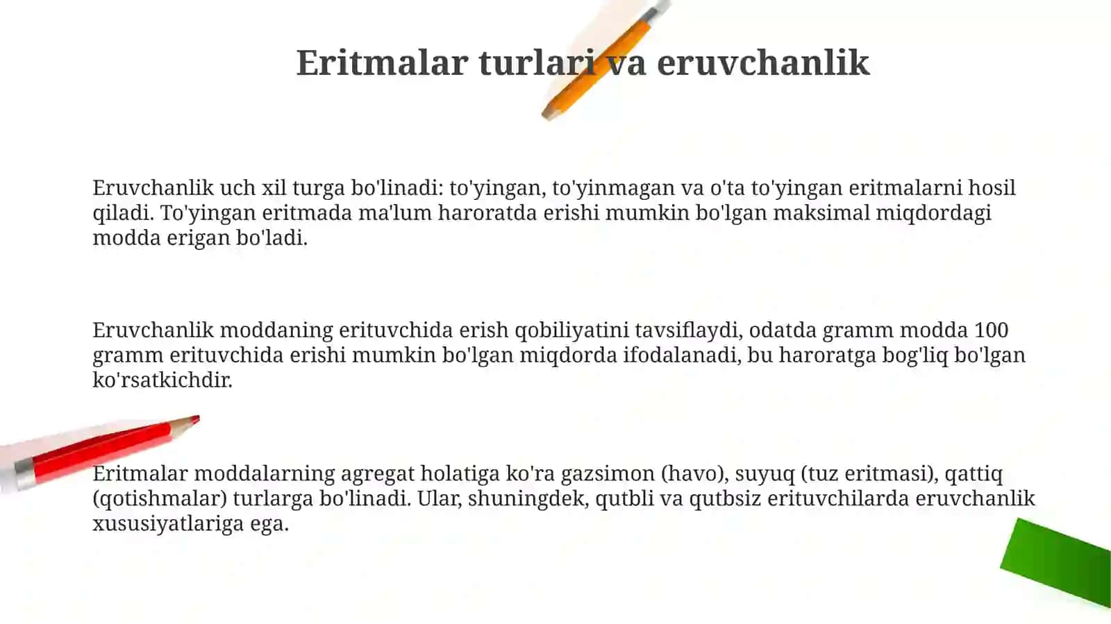Eritmalarni tayyorlash usullari 3