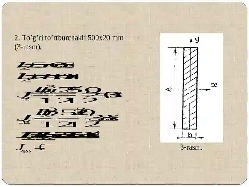TEKIS KESIM YUZALARINING GEОMETRIKХАRАKTERISTIKАLАRI 3