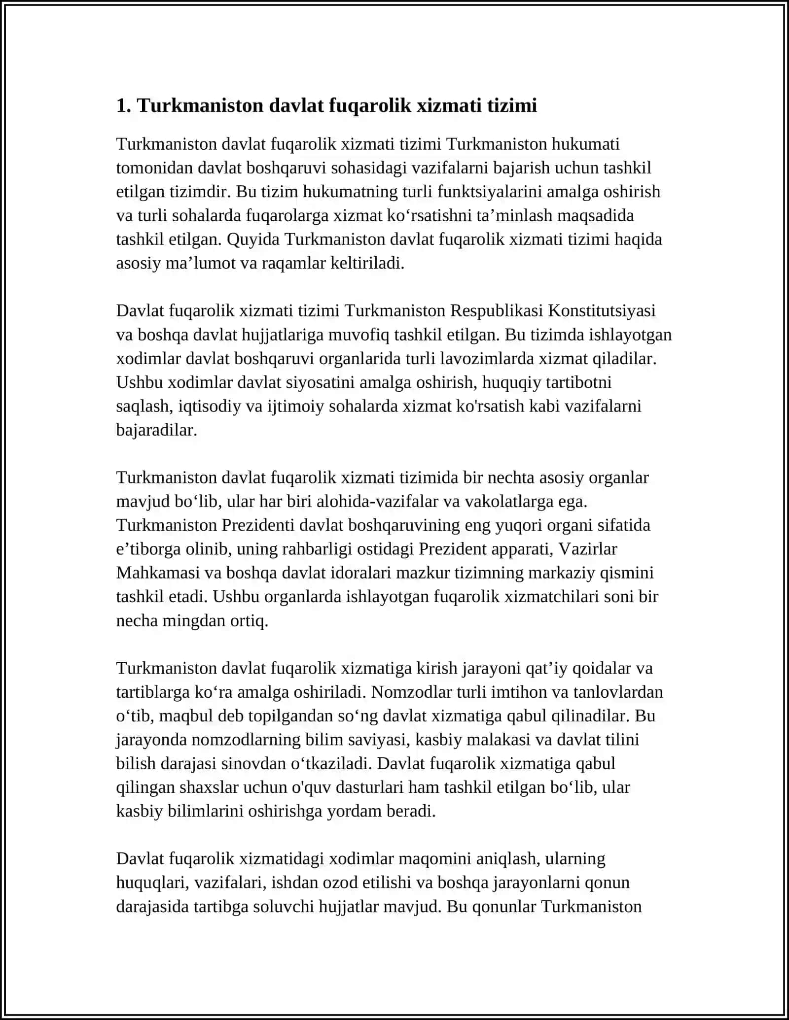 Turkmaniston davlat fuqarolik xizmati tizimi 3
