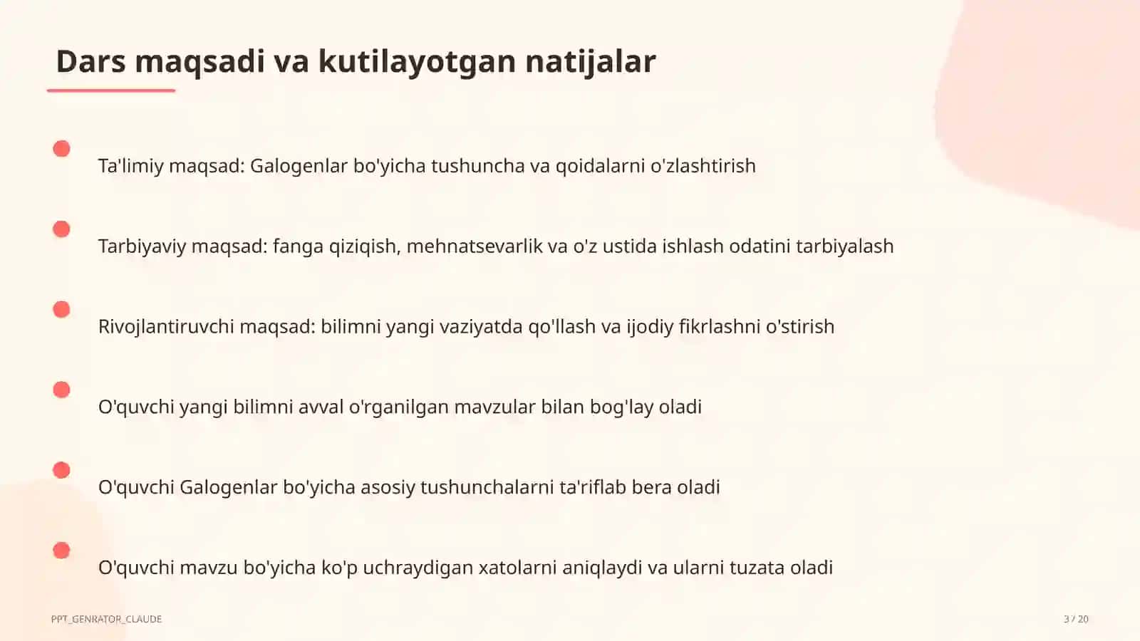 Galogenlar (9-sinf) 3