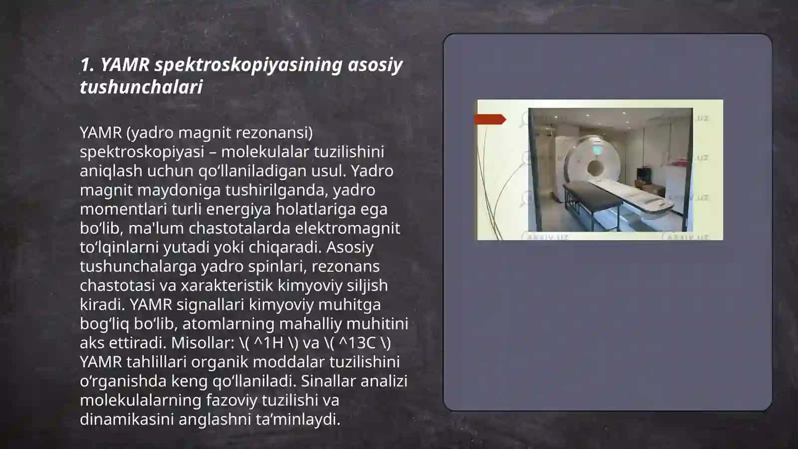YAMR spektroskopiyasi 3