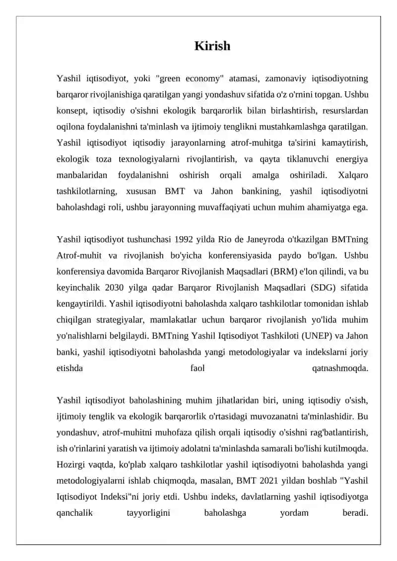 Yashil iqtisodiyot 3