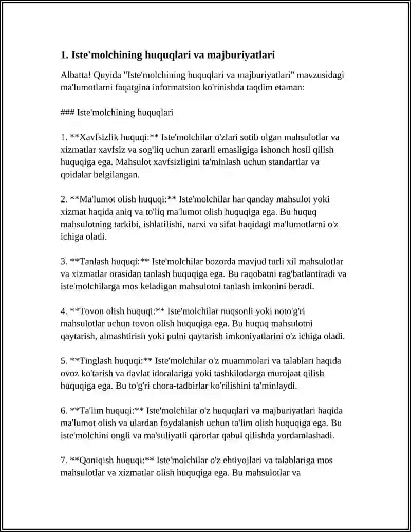 ISTE'MOLCHI VA TA'MINOTCHINING ORTIQCHA FOYDASI 3