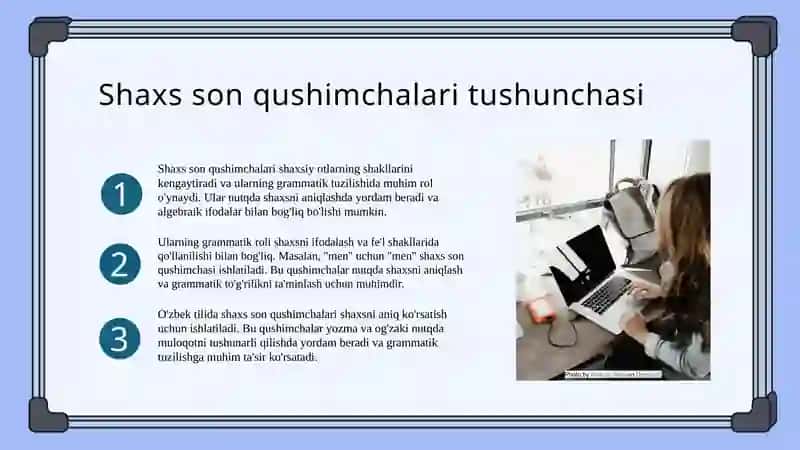 Shaxs son qushimchalari 3