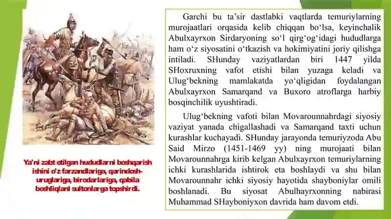 Shayboniylar davlatida xalqaro aloqalar 3