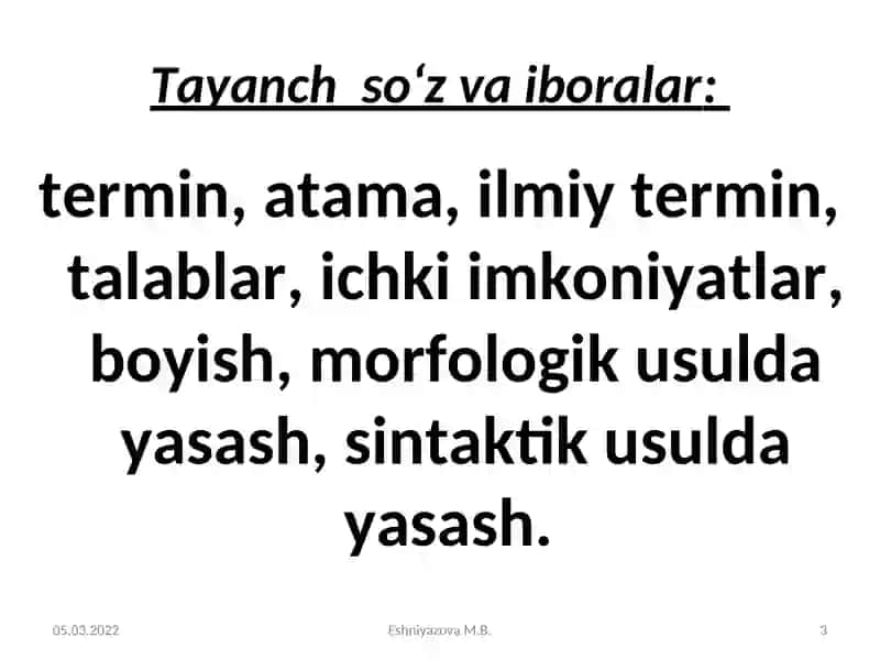 Terminlarning yasalishi 3