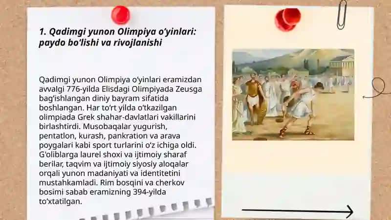 Qadimgi yunon Olimpiya o’yinlari tarixi 3