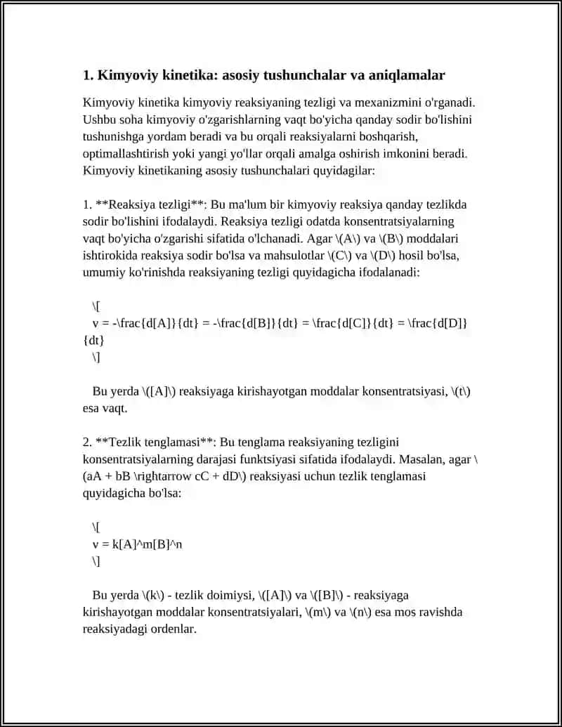 KIMYOVIY KINETKA 3