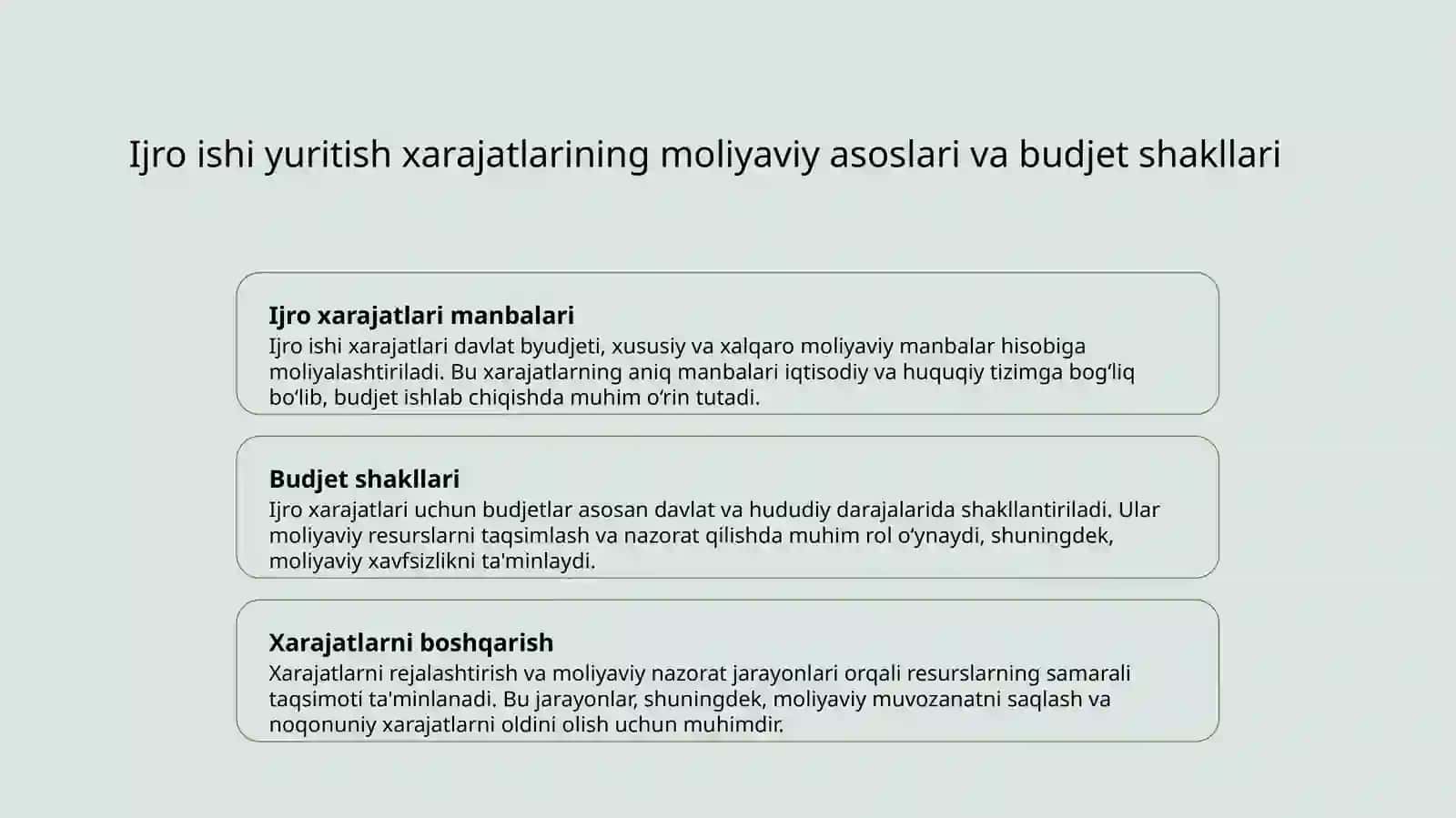 Ijro ishi yuritishdagi xarajatlar 3