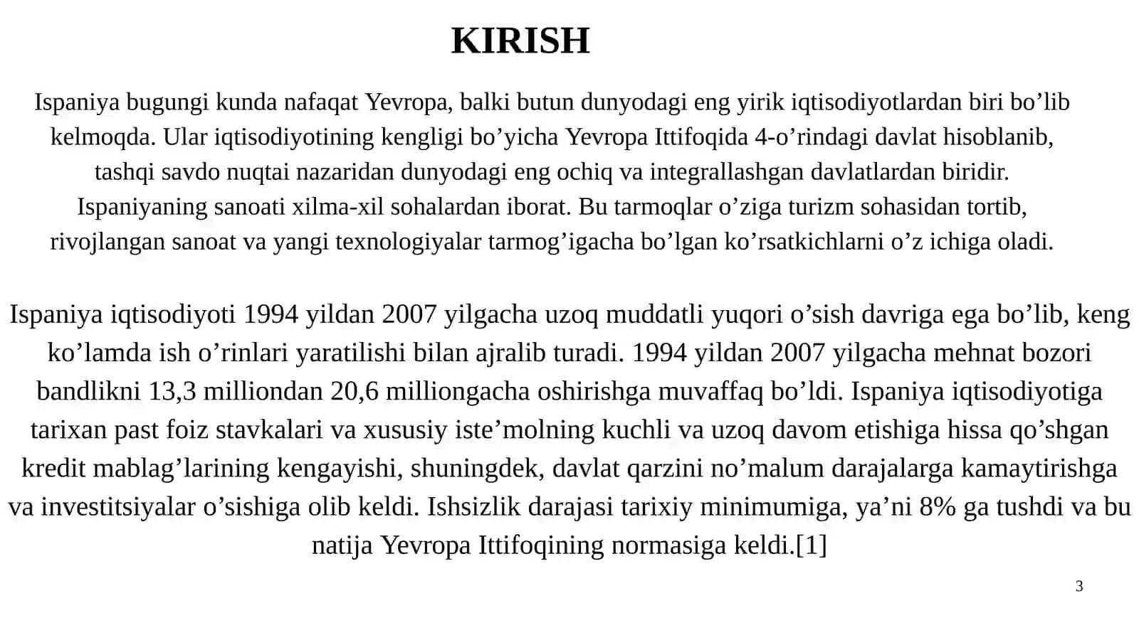 Ispaniya iqtisodiyoti va emperik tahlili 3
