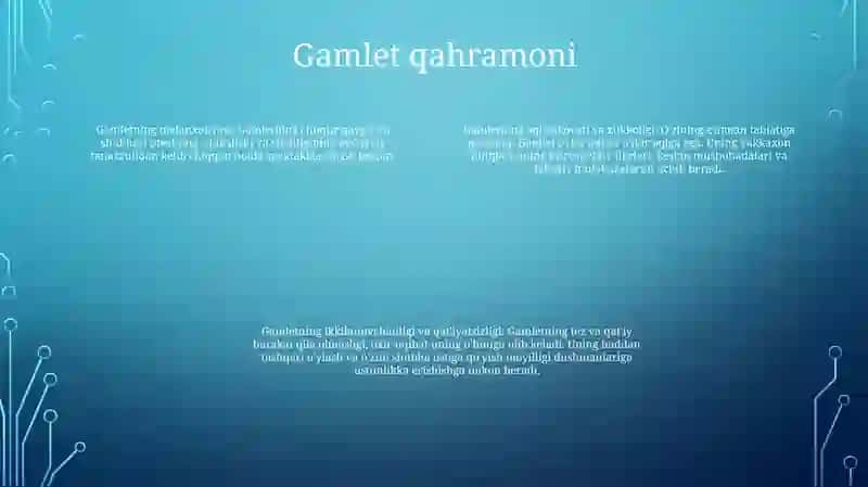 Gamlet Asaridan Olgan Taassurot 3