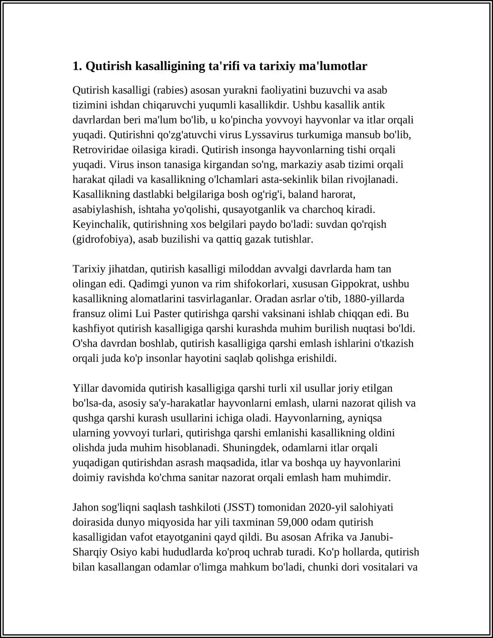 QUTIRISH KASALLIGI 3