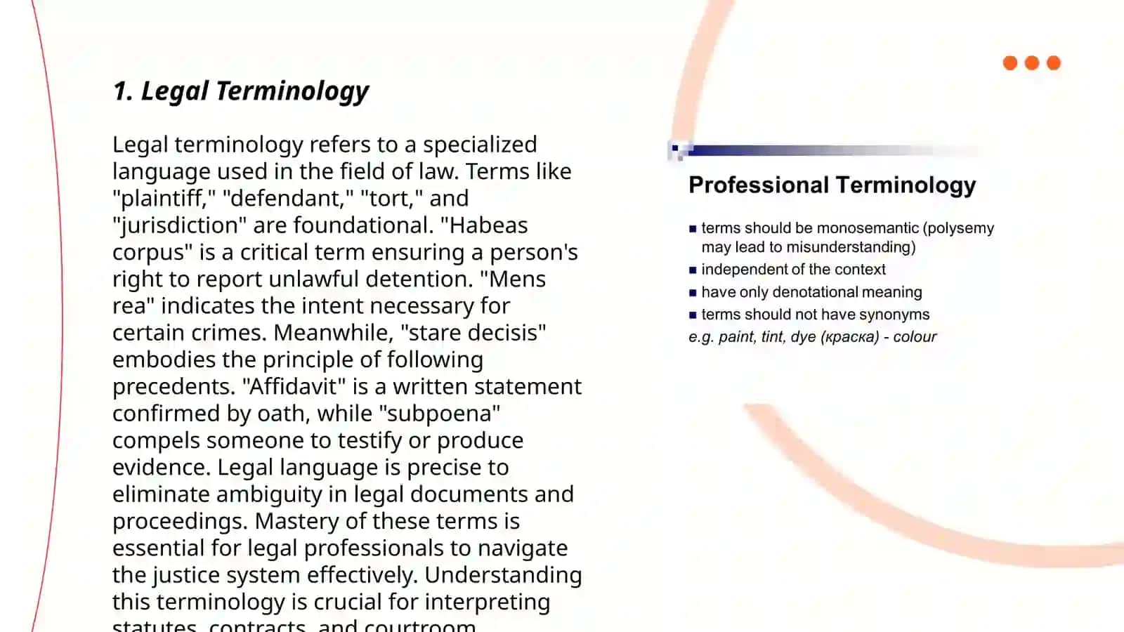 Professional and Academic terminology 3