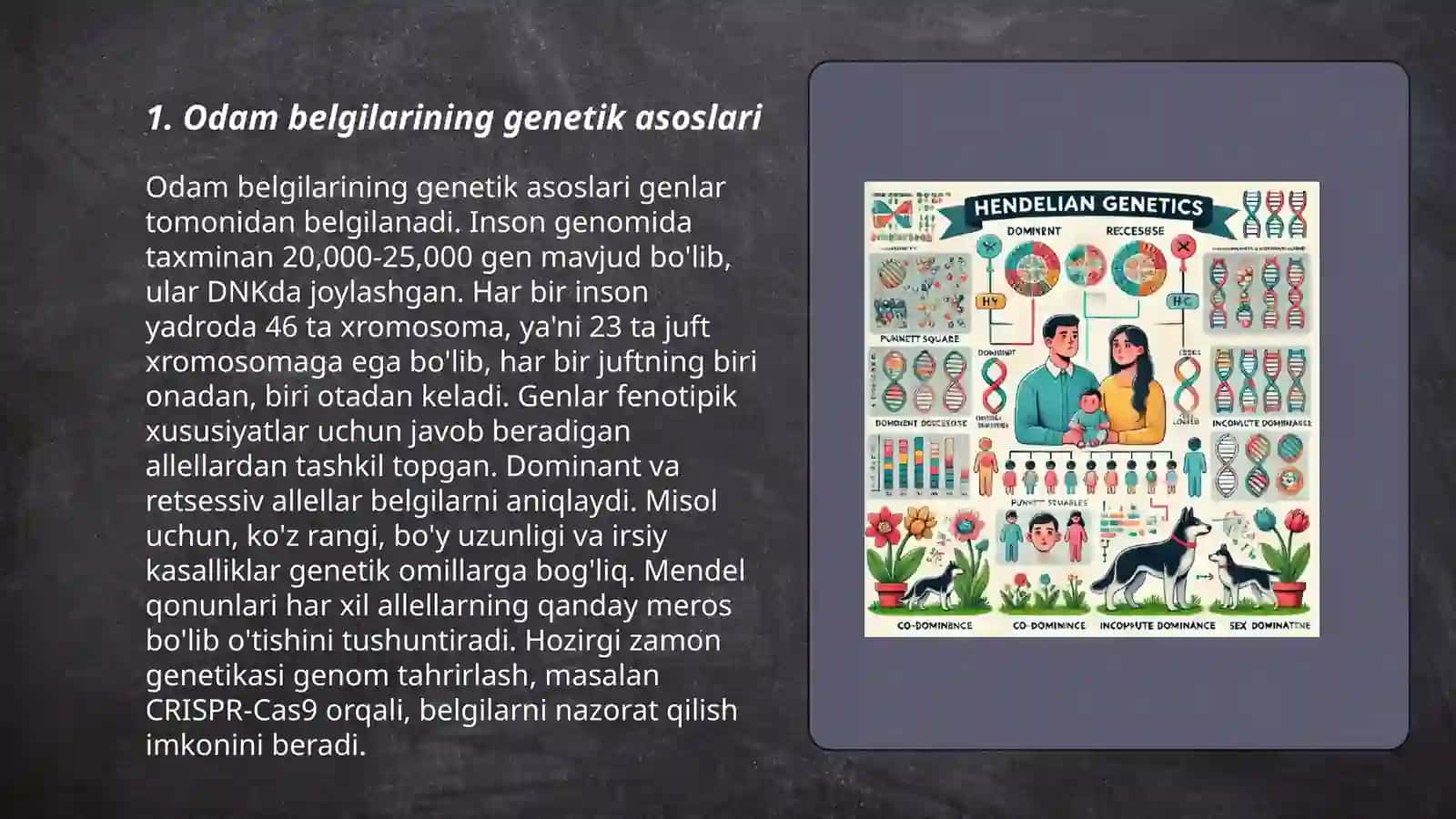 Odam belgilarining irsiylanishi 3