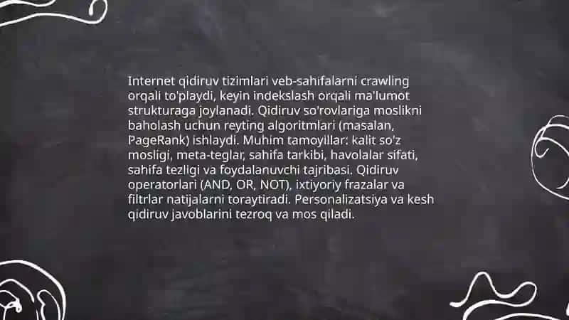 Internet qidiruv tizimida axborotlar qidirish va tanlangan axborotlarni olish 3
