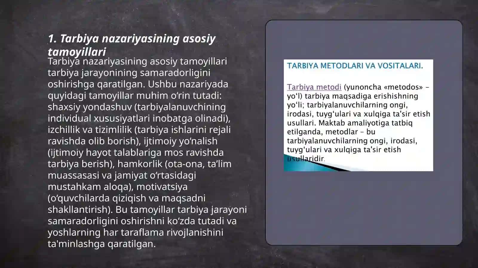 Tarbiya nazariyasi va usullari 3
