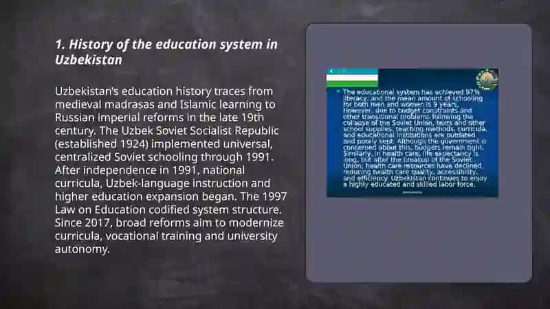 Education System in Uzbekiston by Teshayev Suhrob 3