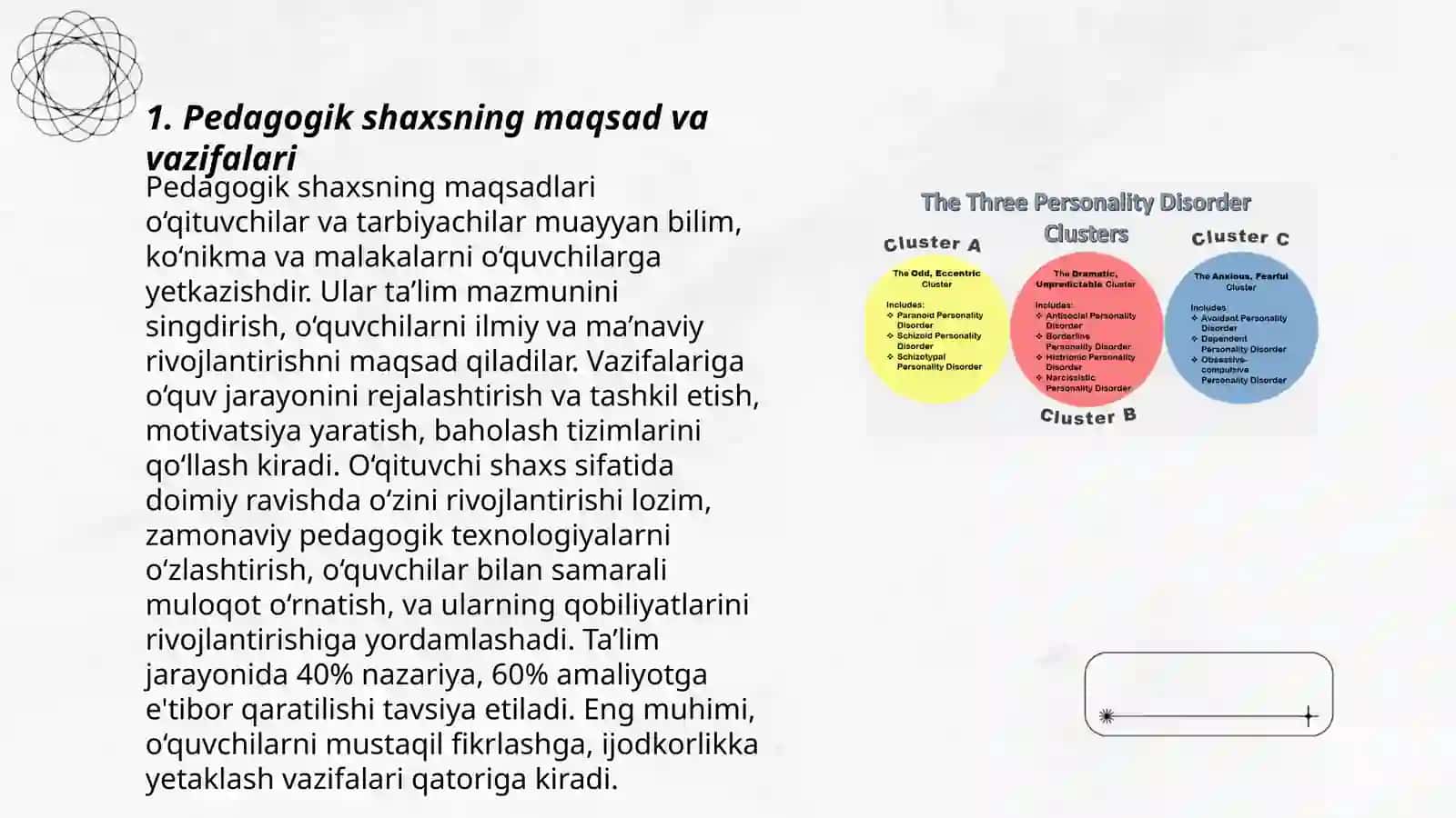 Pedagogik shaxs tamoyillari 3