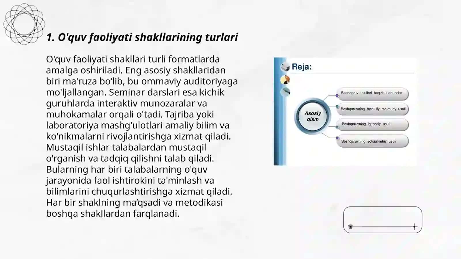 O'quv faoliyatining mantiqiy tuzilishi 3