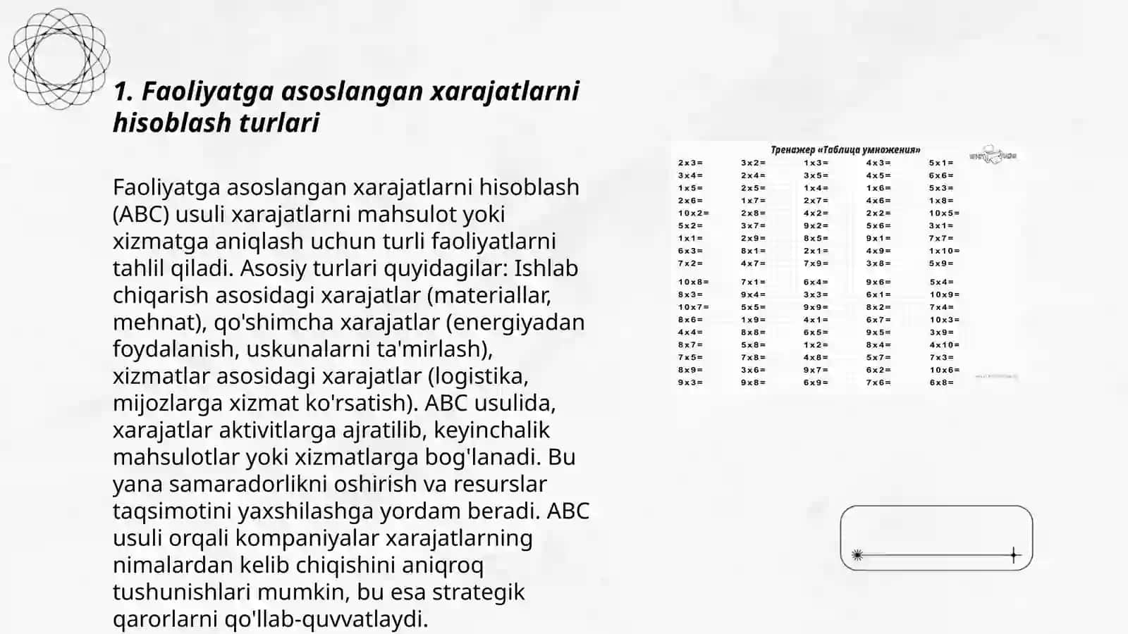 Faoliyatga asoslangan xarajatlarni hisoblash 3
