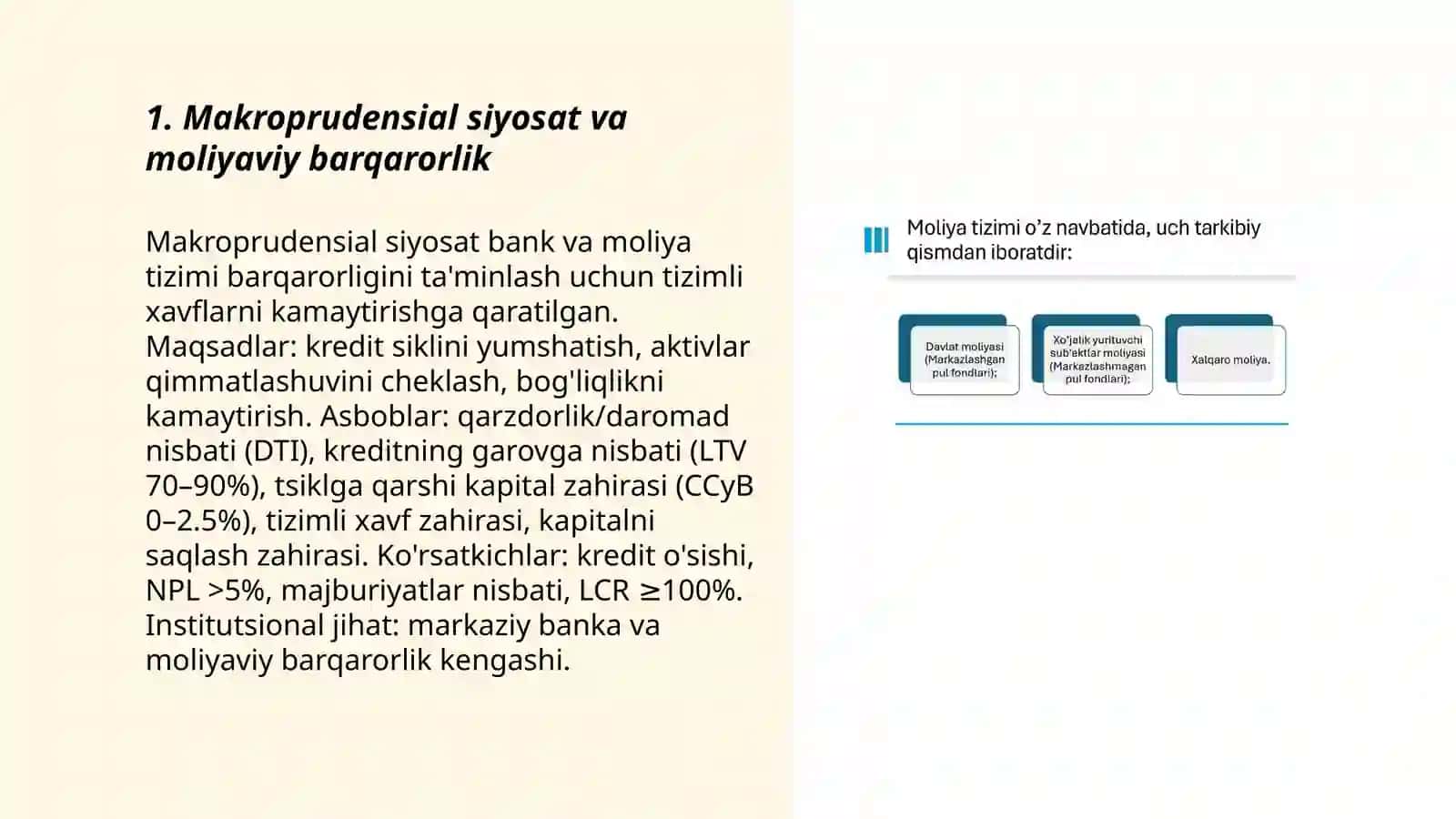 Oliyaviy Barqarorlik va Bank Tizimi 3