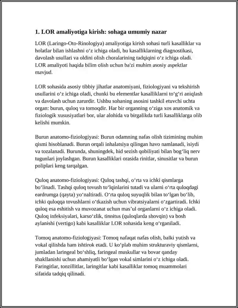 LOR AMALIYOTIGA KIRISH.ANATOMO-FIZIALOGIYA VA TEKSHIRISH USULLARI 3