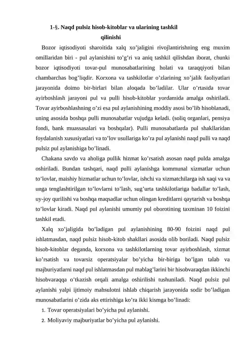 NAQT PULSIZ MABLAG’LARNING BERILISHI 3