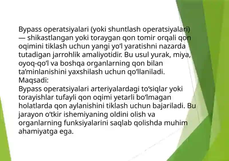 Ekstrakranial arteriyalardagi zamonaviy operatsiyalar Bypass operatsiyalari 3