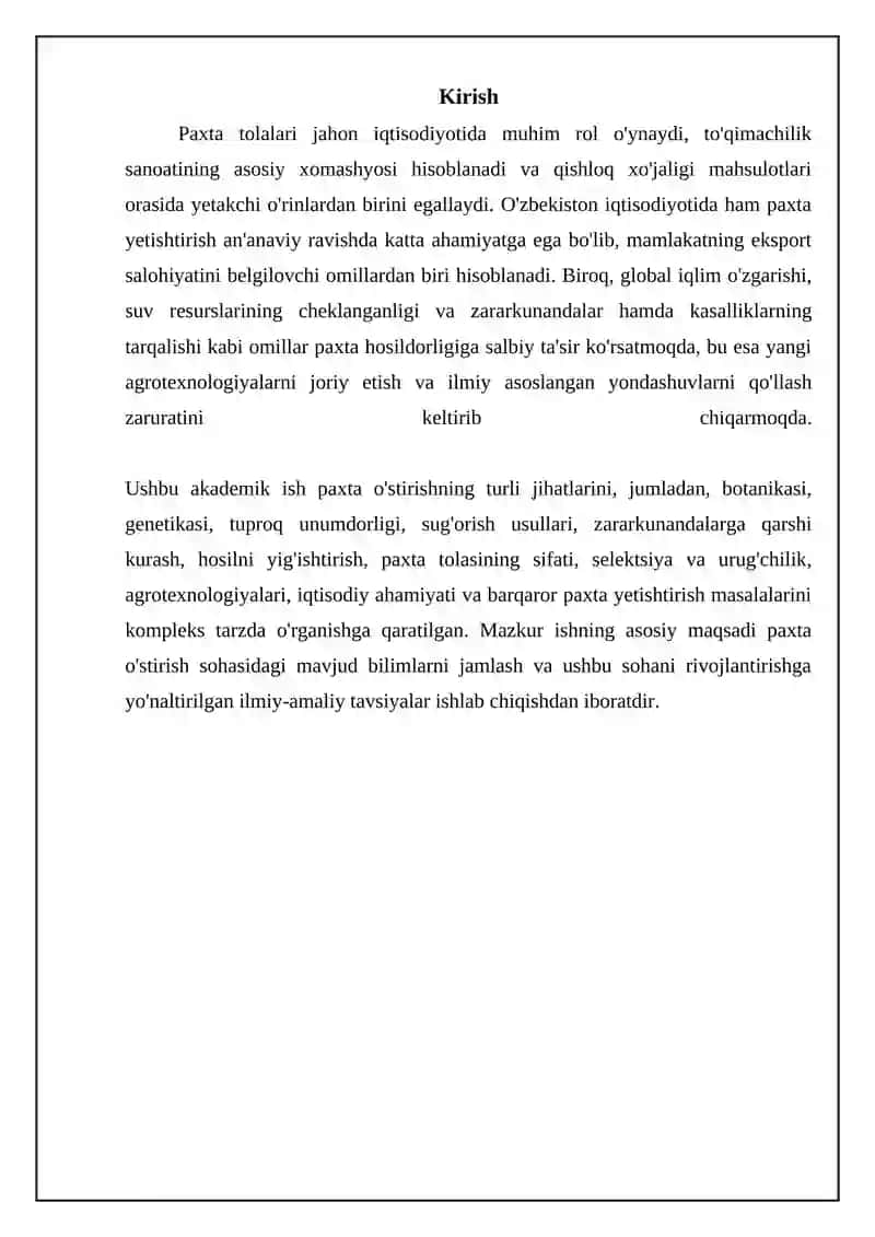 Paxtachilikning asosiy tushunchalari 3