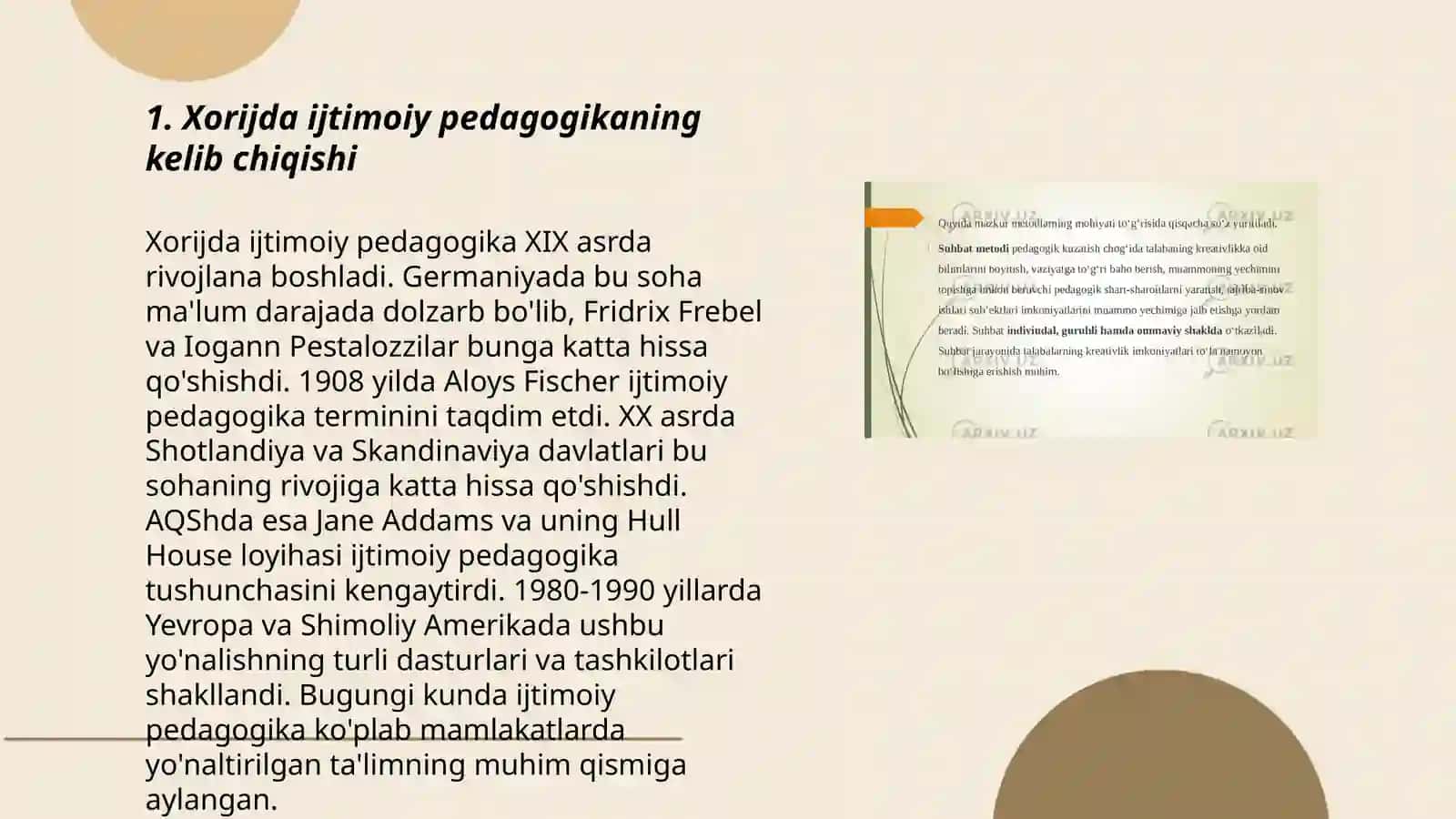 Xorijda Ijtimoiy pedagogikaning rivojlanish tarixi 3