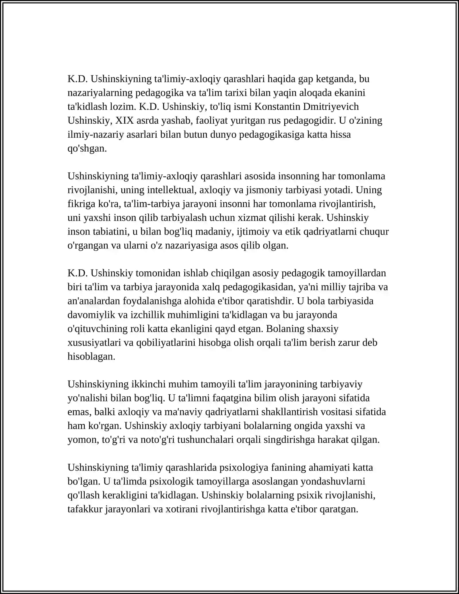 K.D.USHENISKIY TALIMIY AXLOQIY QARASHLAR 3