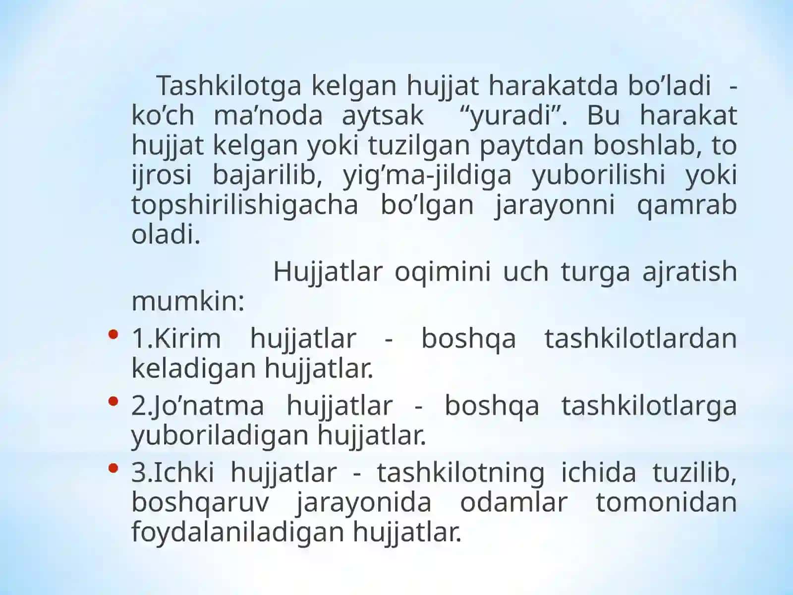 Hujjatlar ustida ishlash tartibi 3